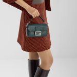 FENDI Baguette® Mini Dark green Selleria bag with 309 hand-sewn topstitches - Image 4